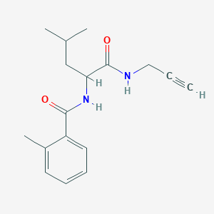 2-methyl-N-[4-methyl-1-oxo-1-(prop-2-ynylamino)pentan-2-yl]benzamide