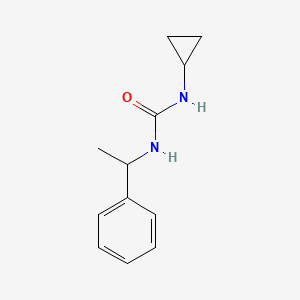 molecular formula C12H16N2O B7491026 1-Cyclopropyl-3-(1-phenylethyl)urea 