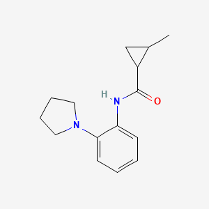 2-methyl-N-(2-pyrrolidin-1-ylphenyl)cyclopropane-1-carboxamide