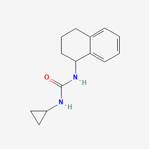 molecular formula C14H18N2O B7491042 1-Cyclopropyl-3-(1,2,3,4-tetrahydronaphthalen-1-yl)urea 