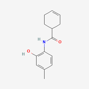 molecular formula C14H17NO2 B7491043 N-(2-hydroxy-4-methylphenyl)cyclohex-3-ene-1-carboxamide 