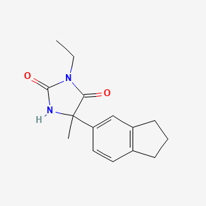 5-(2,3-dihydro-1H-inden-5-yl)-3-ethyl-5-methylimidazolidine-2,4-dione