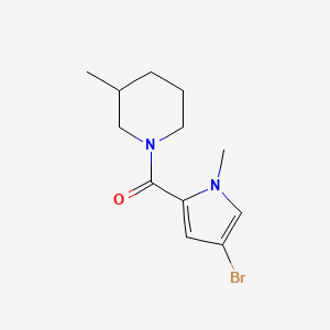 molecular formula C12H17BrN2O B7491108 (4-Bromo-1-methylpyrrol-2-yl)-(3-methylpiperidin-1-yl)methanone 