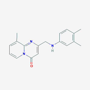 molecular formula C18H19N3O B7491116 2-[(3,4-Dimethylanilino)methyl]-9-methylpyrido[1,2-a]pyrimidin-4-one 