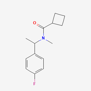 molecular formula C14H18FNO B7491119 N-[1-(4-fluorophenyl)ethyl]-N-methylcyclobutanecarboxamide 