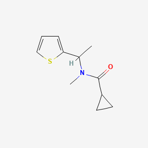 N-methyl-N-(1-thiophen-2-ylethyl)cyclopropanecarboxamide