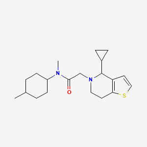 2-(4-cyclopropyl-6,7-dihydro-4H-thieno[3,2-c]pyridin-5-yl)-N-methyl-N-(4-methylcyclohexyl)acetamide