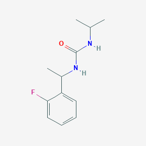 molecular formula C12H17FN2O B7491176 1-[1-(2-Fluorophenyl)ethyl]-3-propan-2-ylurea 