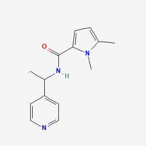 molecular formula C14H17N3O B7491206 1,5-dimethyl-N-(1-pyridin-4-ylethyl)pyrrole-2-carboxamide 