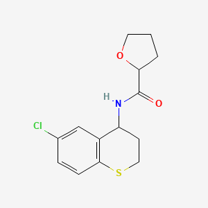 molecular formula C14H16ClNO2S B7491214 N-(6-chloro-3,4-dihydro-2H-thiochromen-4-yl)oxolane-2-carboxamide 