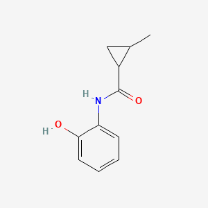 molecular formula C11H13NO2 B7491218 N-(2-hydroxyphenyl)-2-methylcyclopropane-1-carboxamide 