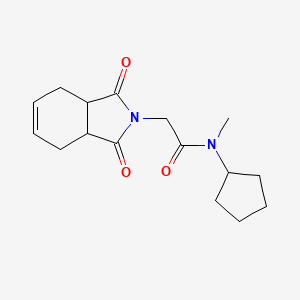 N-cyclopentyl-2-(1,3-dioxo-3a,4,7,7a-tetrahydroisoindol-2-yl)-N-methylacetamide