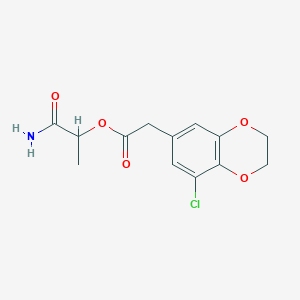 (1-Amino-1-oxopropan-2-yl) 2-(5-chloro-2,3-dihydro-1,4-benzodioxin-7-yl)acetate