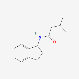 molecular formula C14H19NO B7491262 N-(2,3-dihydro-1H-inden-1-yl)-3-methylbutanamide 