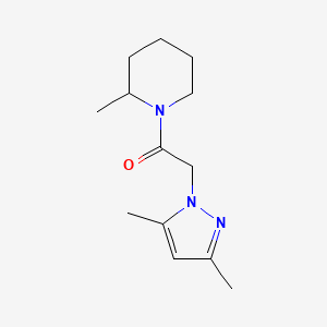 molecular formula C13H21N3O B7491267 2-(3,5-Dimethylpyrazol-1-yl)-1-(2-methylpiperidin-1-yl)ethanone 