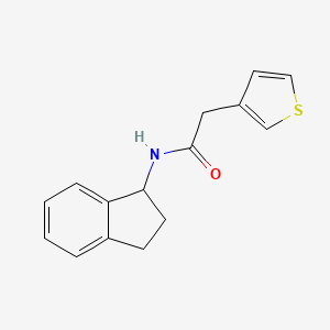 N-(2,3-dihydro-1H-inden-1-yl)-2-thiophen-3-ylacetamide