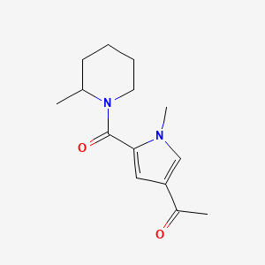 molecular formula C14H20N2O2 B7491274 1-[1-Methyl-5-(2-methylpiperidine-1-carbonyl)pyrrol-3-yl]ethanone 