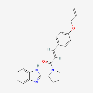 (E)-1-[2-(1H-benzimidazol-2-yl)pyrrolidin-1-yl]-3-(4-prop-2-enoxyphenyl)prop-2-en-1-one