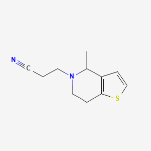 3-(4-methyl-6,7-dihydro-4H-thieno[3,2-c]pyridin-5-yl)propanenitrile