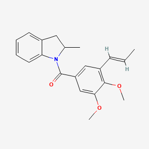 [3,4-dimethoxy-5-[(E)-prop-1-enyl]phenyl]-(2-methyl-2,3-dihydroindol-1-yl)methanone