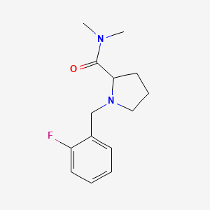 1-[(2-fluorophenyl)methyl]-N,N-dimethylpyrrolidine-2-carboxamide