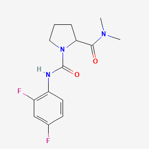 1-N-(2,4-difluorophenyl)-2-N,2-N-dimethylpyrrolidine-1,2-dicarboxamide