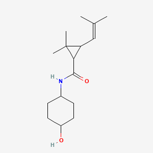 N-(4-hydroxycyclohexyl)-2,2-dimethyl-3-(2-methylprop-1-enyl)cyclopropane-1-carboxamide