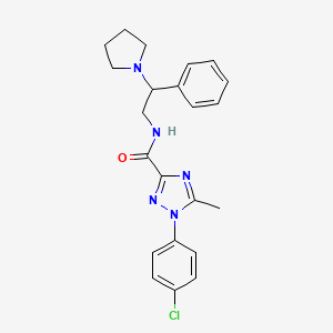 1-(4-chlorophenyl)-5-methyl-N-(2-phenyl-2-pyrrolidin-1-ylethyl)-1,2,4-triazole-3-carboxamide