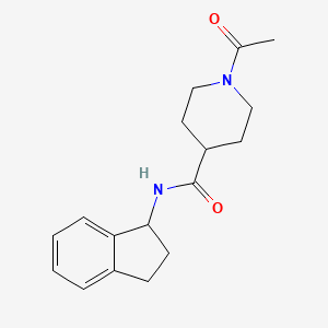 1-acetyl-N-(2,3-dihydro-1H-inden-1-yl)piperidine-4-carboxamide