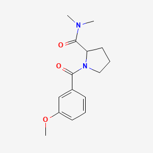 molecular formula C15H20N2O3 B7491480 1-(3-methoxybenzoyl)-N,N-dimethylpyrrolidine-2-carboxamide 