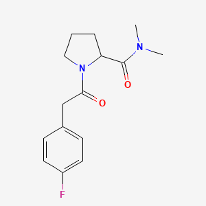 1-[2-(4-fluorophenyl)acetyl]-N,N-dimethylpyrrolidine-2-carboxamide