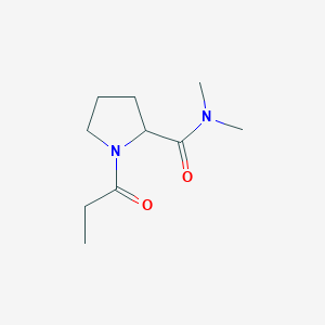 N,N-dimethyl-1-propanoylpyrrolidine-2-carboxamide