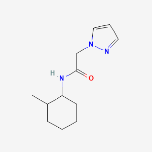 molecular formula C12H19N3O B7491527 N-(2-methylcyclohexyl)-2-pyrazol-1-ylacetamide 