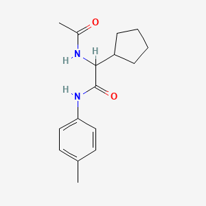 2-acetamido-2-cyclopentyl-N-(4-methylphenyl)acetamide