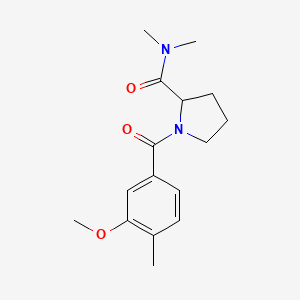 1-(3-methoxy-4-methylbenzoyl)-N,N-dimethylpyrrolidine-2-carboxamide