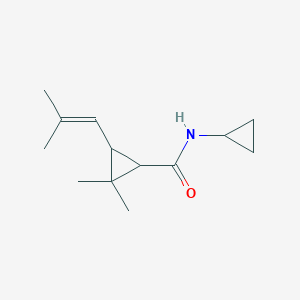 N-cyclopropyl-2,2-dimethyl-3-(2-methylprop-1-enyl)cyclopropane-1-carboxamide