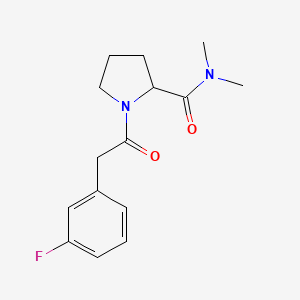 1-[2-(3-fluorophenyl)acetyl]-N,N-dimethylpyrrolidine-2-carboxamide