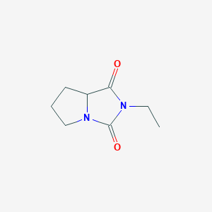 molecular formula C8H12N2O2 B7491584 2-Ethyl-5,6,7,7a-tetrahydro-1H-pyrrolo[1,2-c]imidazole-1,3(2H)-dione 