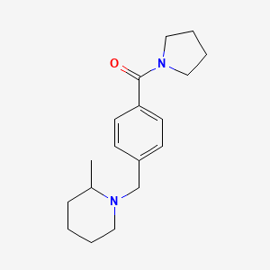 molecular formula C18H26N2O B7491601 [4-[(2-Methylpiperidin-1-yl)methyl]phenyl]-pyrrolidin-1-ylmethanone 