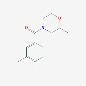 molecular formula C14H19NO2 B7491608 (3,4-Dimethylphenyl)-(2-methylmorpholin-4-yl)methanone 