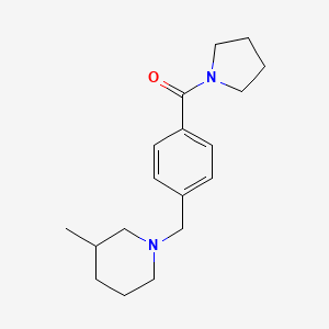 molecular formula C18H26N2O B7491622 [4-[(3-Methylpiperidin-1-yl)methyl]phenyl]-pyrrolidin-1-ylmethanone 