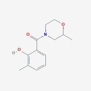 molecular formula C13H17NO3 B7491627 (2-Hydroxy-3-methylphenyl)-(2-methylmorpholin-4-yl)methanone 