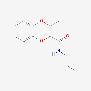 molecular formula C13H17NO3 B7491669 2-methyl-N-propyl-2,3-dihydro-1,4-benzodioxine-3-carboxamide 