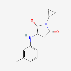 1-Cyclopropyl-3-(3-methylanilino)pyrrolidine-2,5-dione