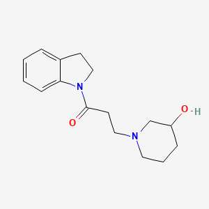 1-(2,3-Dihydroindol-1-yl)-3-(3-hydroxypiperidin-1-yl)propan-1-one