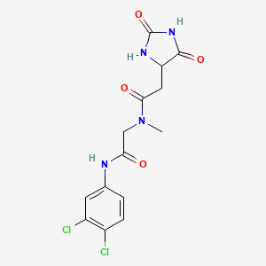 N-[2-(3,4-dichloroanilino)-2-oxoethyl]-2-(2,5-dioxoimidazolidin-4-yl)-N-methylacetamide