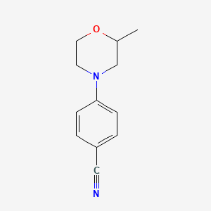 molecular formula C12H14N2O B7491730 4-(2-Methylmorpholin-4-yl)benzonitrile 