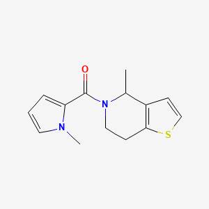 molecular formula C14H16N2OS B7491764 (4-methyl-6,7-dihydro-4H-thieno[3,2-c]pyridin-5-yl)-(1-methylpyrrol-2-yl)methanone 