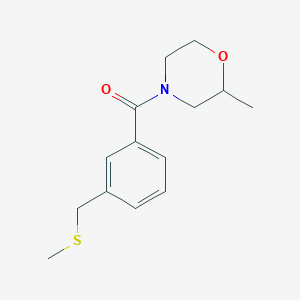 molecular formula C14H19NO2S B7491778 (2-Methylmorpholin-4-yl)-[3-(methylsulfanylmethyl)phenyl]methanone 