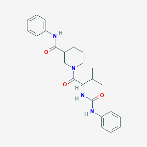 1-[3-methyl-2-(phenylcarbamoylamino)butanoyl]-N-phenylpiperidine-3-carboxamide